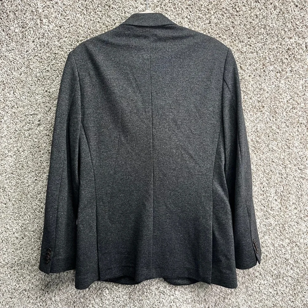 7 Diamonds Blazer Men's Medium Kent‎ Charcoal Gray 2-Button Stretch Suit Jacket